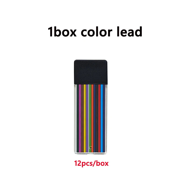 Nouveau crayon mécanique en métal multicolore,