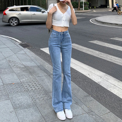 ZOENOVA femmes blanc Vintage Flare jean angleterre Style haute rue femmes pantalon taille haute Denim 2023 tendance pantalons de mujer