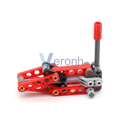 MOC – support de cric de voiture technique, blocs de Construction, ciseaux mécaniques, bascule, outil de levage manuel, briques de Construction, jouet