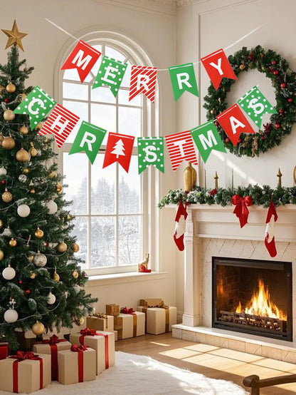 Guirlande drapeaux de Noël