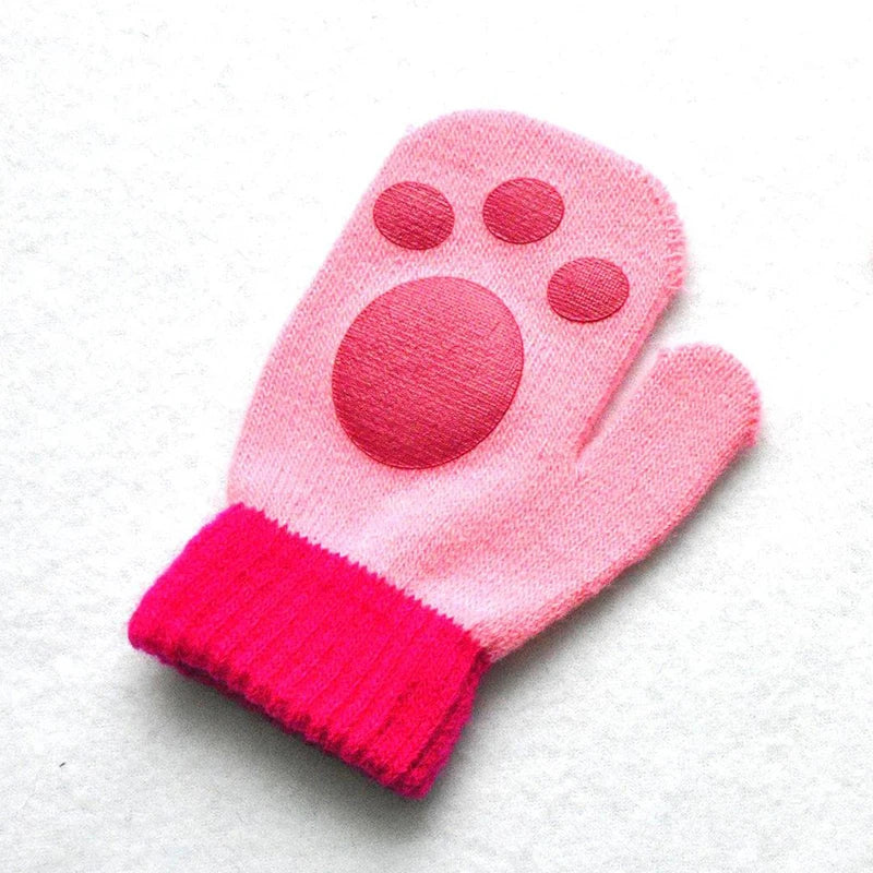 Gants d'hiver chauds pour bébés de 1 à 4 ans, mitaines tricotées en Patchwork, gants à doigts complets pour étudiants de la maternelle