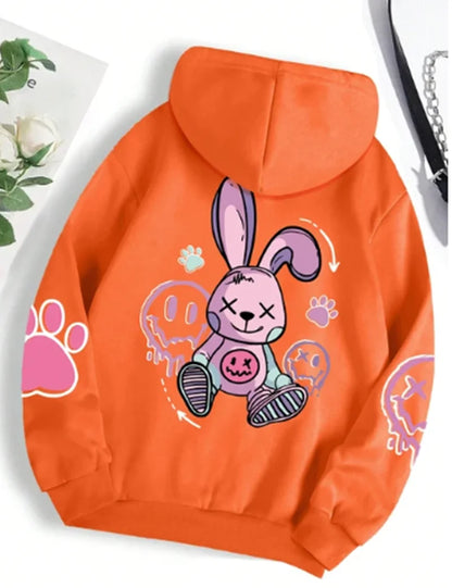 Sweats à capuche surdimensionnés College pour femmes, Hip Hop, Streetwear décontracté, Sweat à capuche Smile, Nouveau, PVD, Automne, Hiver