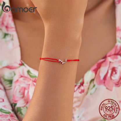 Bamoer 925 argent Sterling émail rouge poisson