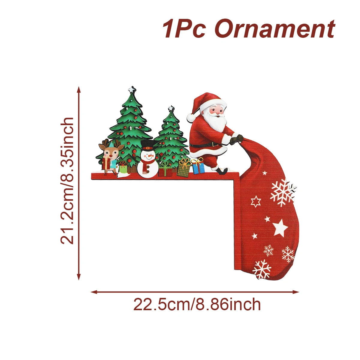 Cadre de porte en bois bonhomme en pain d'épice de noël, décoration de joyeux noël pour la maison, ornement de noël 2025, nouvel an 2026