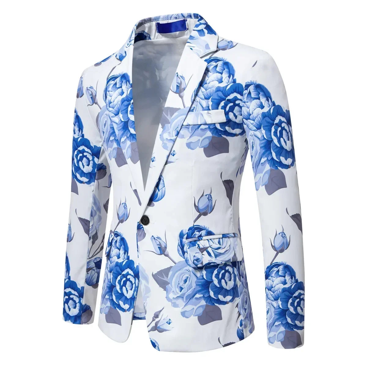 Veste décontractée trempée d'art floral pour hommes, blazer d'affaires, vêtements pour hommes, 2025
