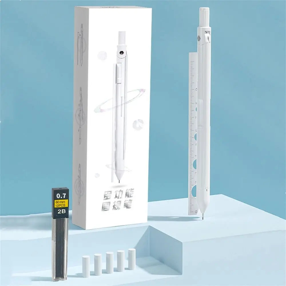 compas de haute précision, règle à crayon, gomme,