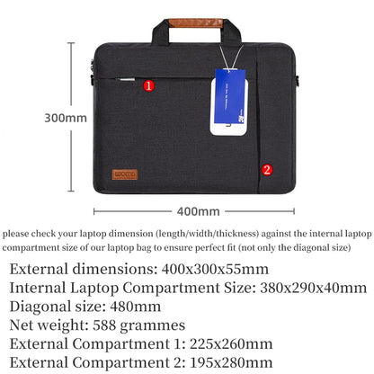 Sacoche pour ordinateur portable 15.6 16 pouces, sac à main pour hommes d'affaires, pour Macbook, Huawei, HP, Lenovo, Dell, ASUS, Xiaomi Surface