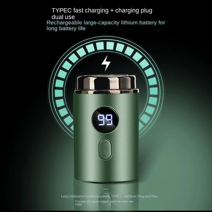Petit pistolet en acier rasoir type-c rechargeable affichage numérique rasoir électrique pour hommes intelligent portable mini utilisation en voyage
