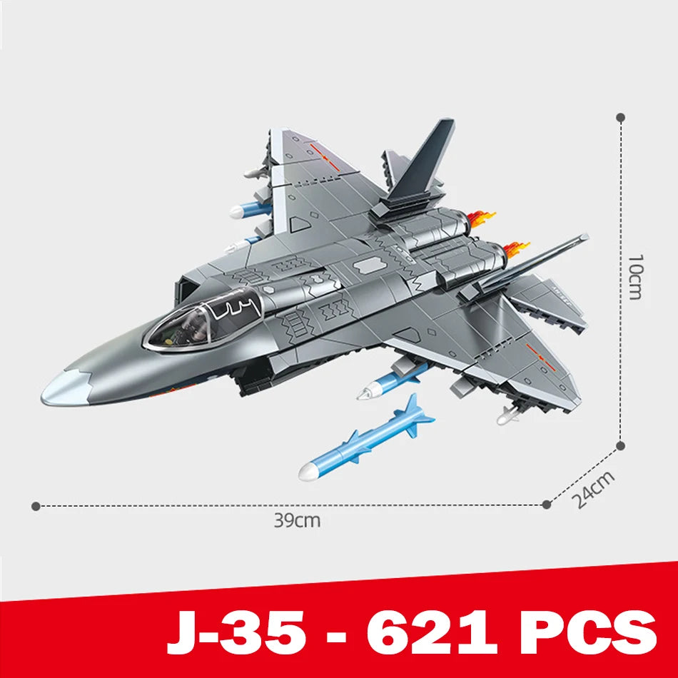 MOC – blocs de construction de modèle d'avion furtif militaire technique J-50, blocs de construction à base de transporteur, briques à Jet de chasse, jouets pour enfants et adultes, cadeau