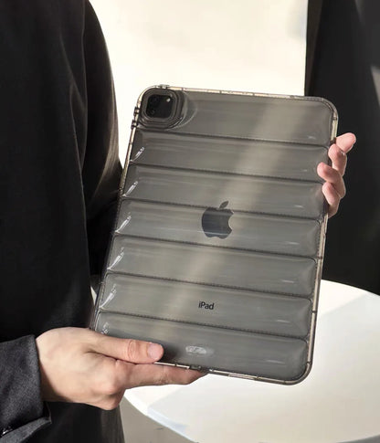 Puffer Bumper Case pour iPad Pro, Doudoune, Juste transparente, Étui souple, iPad Pro 11, 12.9, M2, 2022, 10.9, 10e, Air 4, 5, 12.9, 2018, 2020, 2021