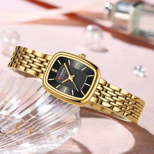 CURRN 9093 montres à Quartz carrées de luxe pour femmes en acier inoxydable 3ATM