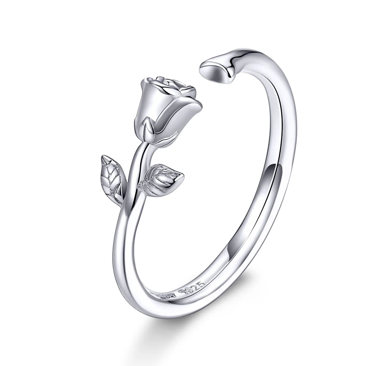 WOSTU-Bagues ajustables en argent regardé 925 pour femme, bijoux originaux empilables, taille ouverte