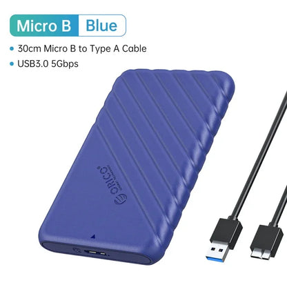 ORICO-Boîtier de disque dur SATA vers USB 2.5, adaptateur pour ordinateur portable, 5 6Gbps HDD SSD, prise en charge UASP, 3.0