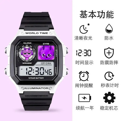 Kawaii Sprunki dessin animé enfants montre Sport montres bracelet en Silicone LED étanche montre numérique pour enfants montre-bracelet électronique