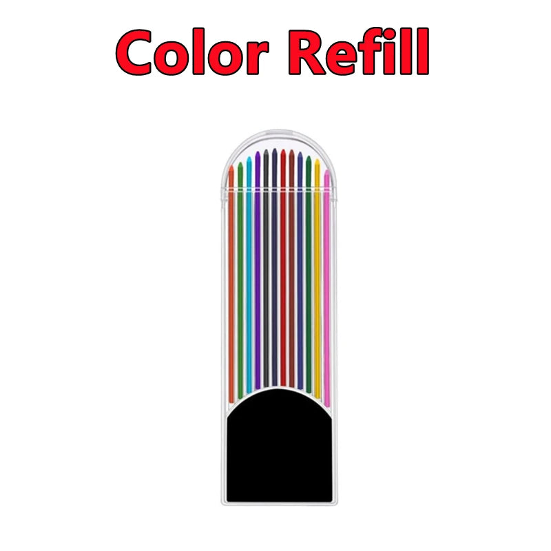 Nouveau 2.0mm ensemble de crayons mécaniques 2B