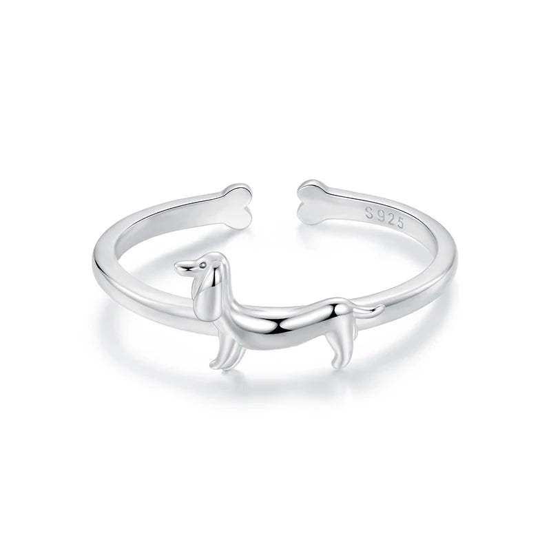 WOSTU-Bagues ajustables en argent regardé 925 pour femme, bijoux originaux empilables, taille ouverte