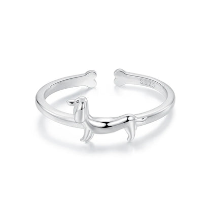WOSTU-Bagues ajustables en argent regardé 925 pour femme, bijoux originaux empilables, taille ouverte