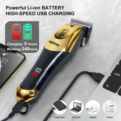 Tondeuses à cheveux rechargeables USB pour hommes, tondeuse de voyage Portable, ensemble d'outils de soins de toilettage, adaptée à un usage domestique pour hommes