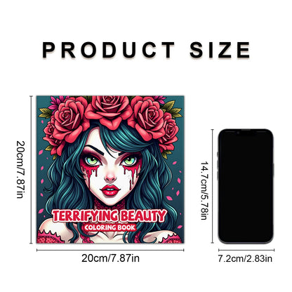 Livre de coloriage TERRIFYING BEAUTY pour adultes, avec motifs audacieux et faciles, dessin à la main, divertissement, loisirs, livres de peinture à la main