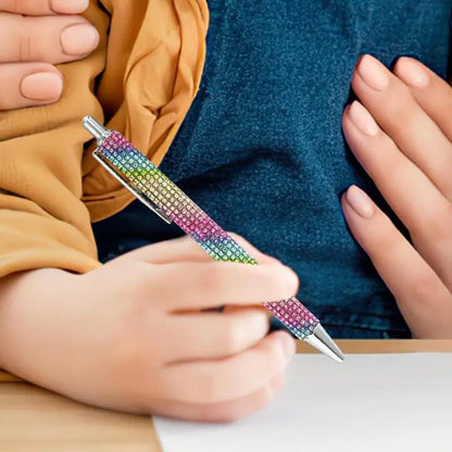 Stylo à bille rétractable avec biscuits nacré,