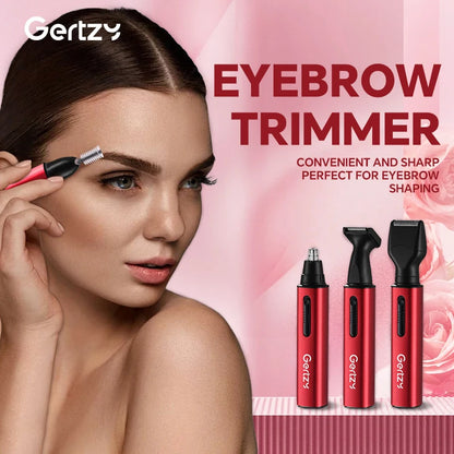 1 kit tondeuse à cheveux rechargeable pour oreilles et nez - chargement USB, 4 têtes interchangeables, design portable pour hommes et femmes