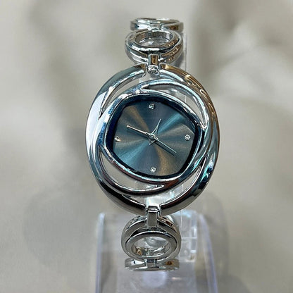 montre à Quartz horloge de luxe or Rose argent Vintage
