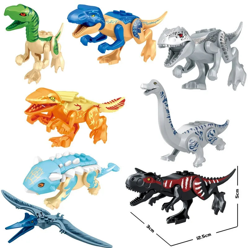 Mini bloc de construction jouet dinosaure jurassique Puzzle Animal tyrannosaure Rex ptérosaure bloc de construction jouet cadeau pour enfants