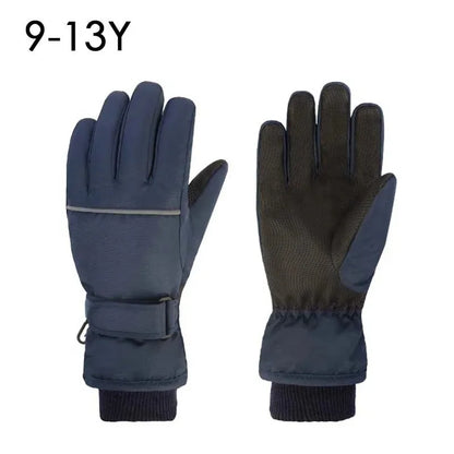 Gants de Ski imperméables pour enfants et adultes, épais, pour Snowboard, doublure polaire d'extérieur, gants d'hiver pour la famille, pour garçons et filles