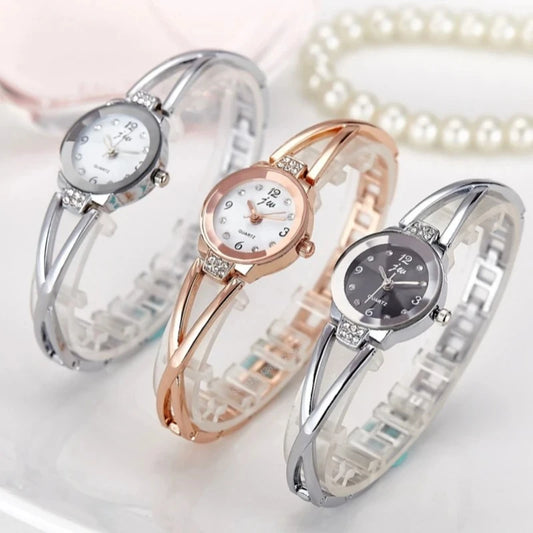 montre à quartz décontractée femmes maille en acier inoxydable Relogio Feminino
