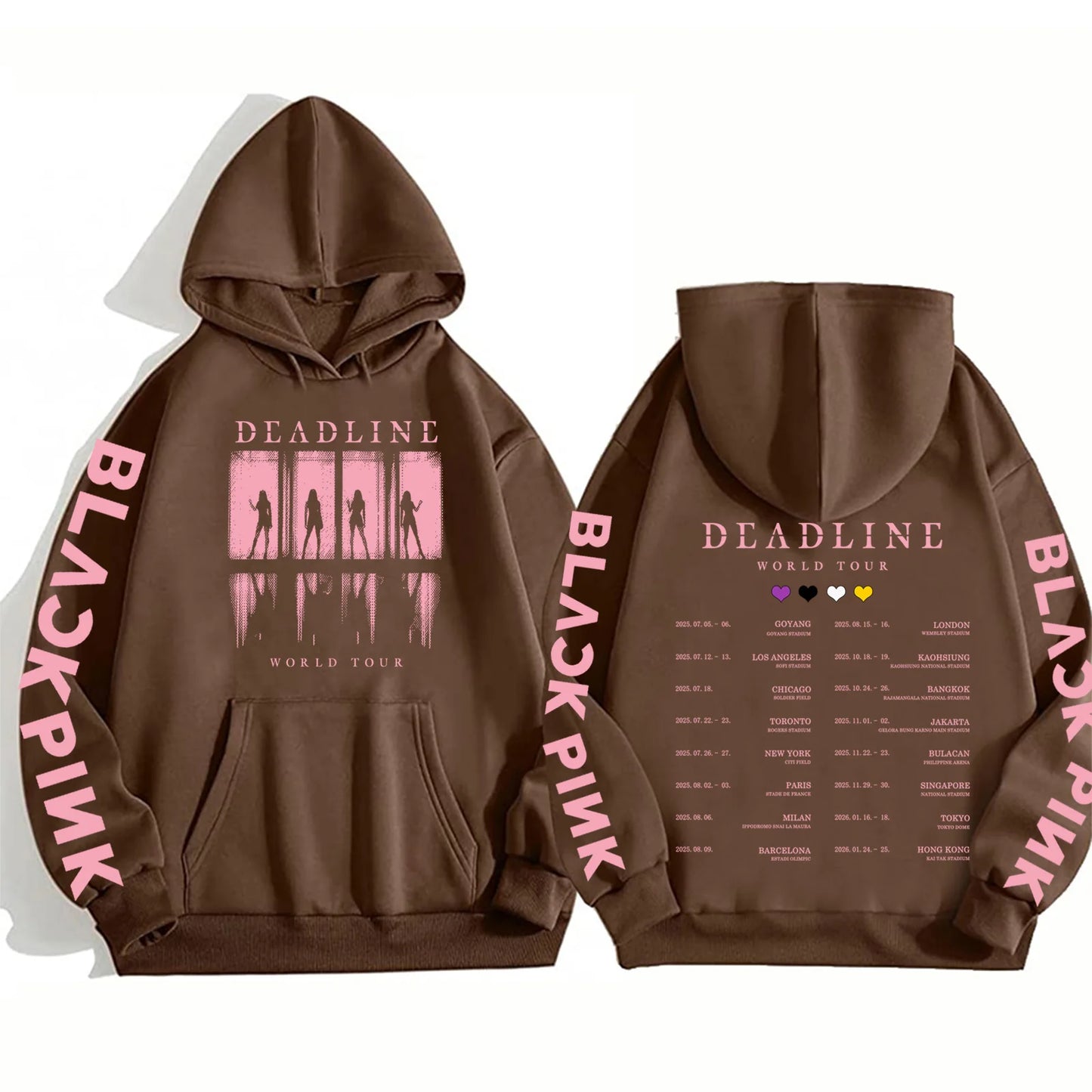 2025 BP Deadline Black World Tour sweat à capuche Harajuku hauts pull homme femme sweat Fans cadeau