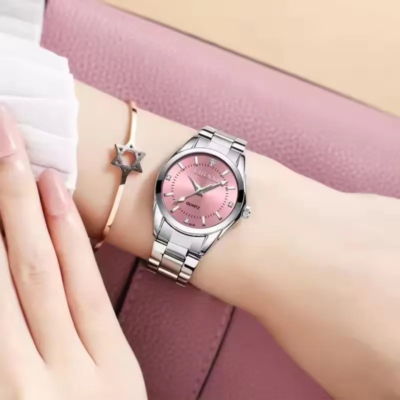 CHENXI 021B montre à Quartz pour femmes mode élégante étanche bracelet en acier inoxydable