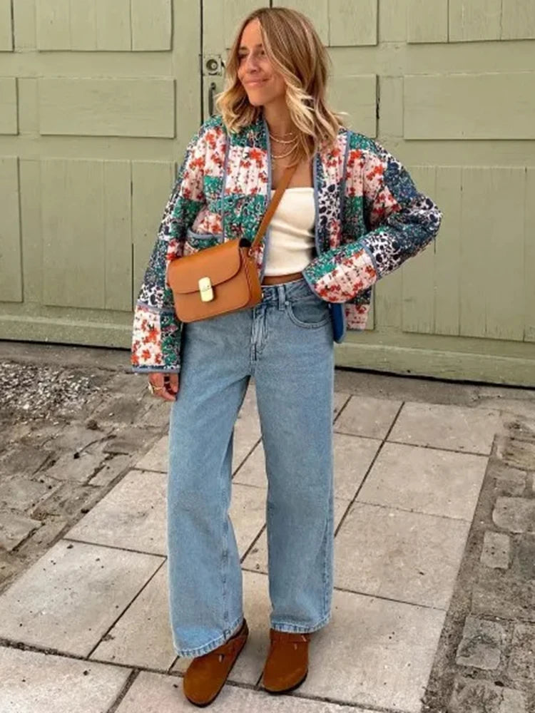 Q B ARISTOCRATIC Modèle: K552 Veste Femmes Imprimé Floral