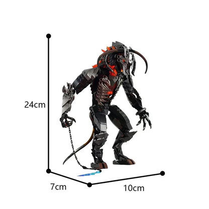 Moc-Angmar Witch King Statue décennie s de Construction pour Enfants, Lords Rings Balroged, Casque de Film Classique, Buste, Modèle d'Assemblage Créatif, Cadeau Jouet