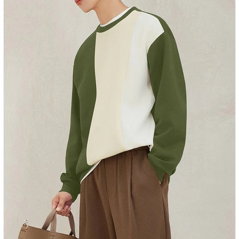 Pull surdimensionné à col rond pour hommes, mode de loisirs, vitalité, réduction de l'âge, nouveaux abonnés, printemps et automne 2024