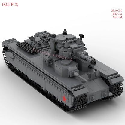 Militaire chaud seconde guerre mondiale armée de l'union soviétique T-35 char lourd bataille moscou armes de guerre équipement bloc de construction modèle brique jouets pour cadeau