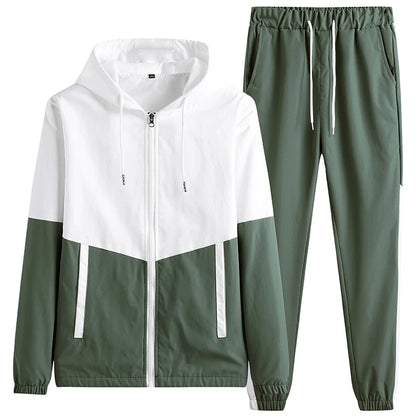 Survêtement à capuche décontracté pour hommes, vestes et pantalons sportifs, ensembles 2 pièces, Hip Hop, course à pied, sports trempés, 5XL, printemps, nouveau