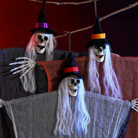 Décoration de fantôme d'horreur effrayant, accessoires de modules d'Halloween, extérieur, intérieur, jardin, maison hantée, faucheuses, ornement