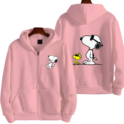 SnoAmendments-Sweat-shirt à Capuche Blanc avec Fermeture Éclair pour Homme et Femme, Vêtement de Couple, Collection Printemps-Automne 2024