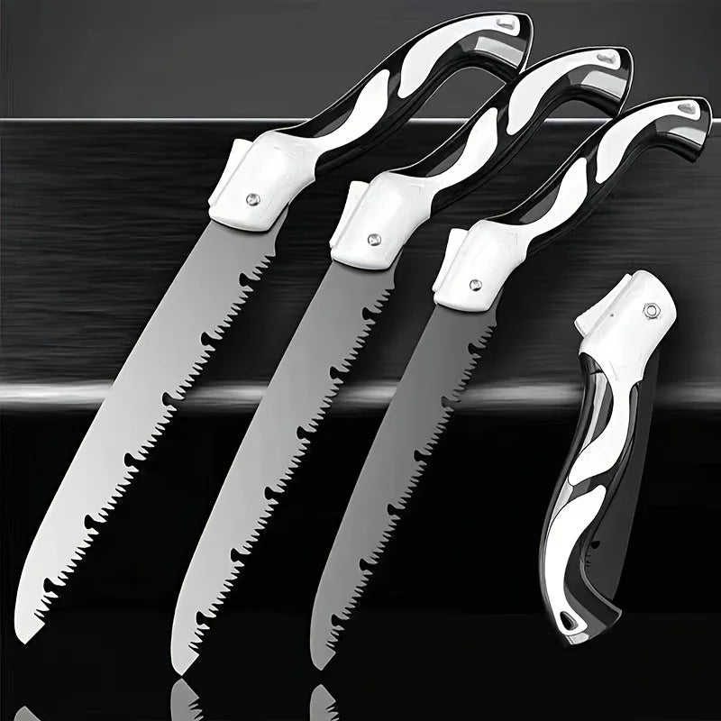 Scie pliante multifonction pour le travail du bois, scie à métaux Portable pour couper le bois tranchant, Camping jardin, poinçon, scie à main, couteau hachoir pour arbre