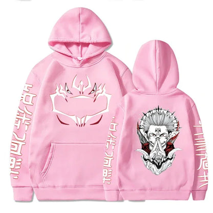 Jujutsu Kaisen Anime vêtements Satoru Gojo imprimer à capuche hommes sweat à capuche pour femme répandu Streetwear Harajuku Manga unisexe sweat
