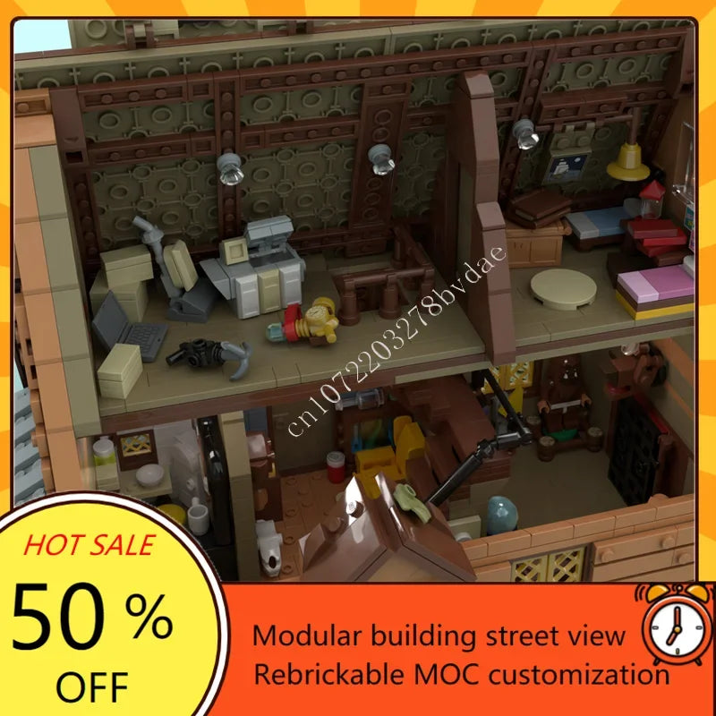 3874 pièces le crion mystère modulaire MOC créatif vue sur la rue modèle personnalisé Puzzle Architecture bricolage éducation assemblage jouets cadeaux