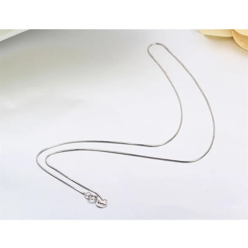 Collier Octogonal Fin en Argent Sterling 0.75 group pour Femme et Fille, Ras du Cou, Bijoux Italiens, 35-80cm, 925mm, Cadeau