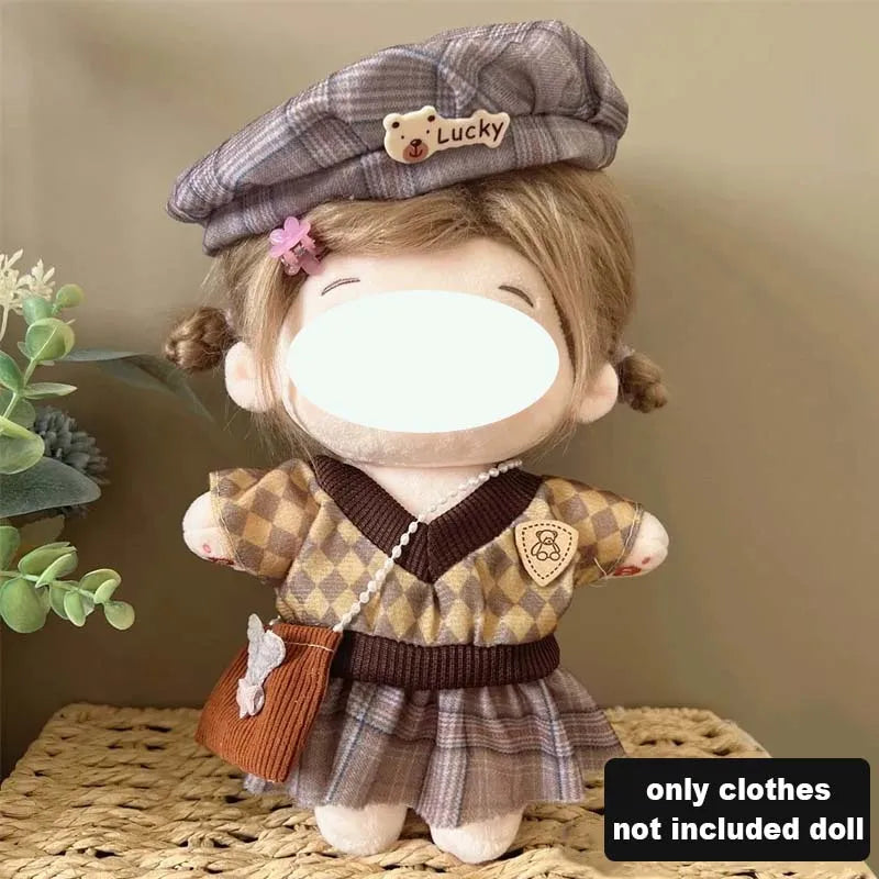 Ensemble de vêtements de poupée en coton, joli et mignon, pour poupée idole de 20cm, accessoires de déguisement, vêtements de bricolage, cadeaux pour Fans d'enfants