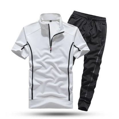 T-shirt de sport à manches courtes pour hommes, décontracté, confortable, respirant, ensemble deux pièces de haute qualité, tendance de la mode, été, nouveau, 2023