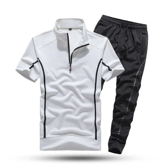 T-shirt de sport à manches courtes pour hommes, décontracté, confortable, respirant, ensemble deux pièces de haute qualité, tendance de la mode, été, nouveau, 2023
