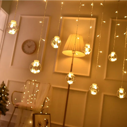 Noël 2024 Led lumières décoration fée chaîne pour chambre feston lumière rideau guirlande fête mariage nouvel an chambre salon