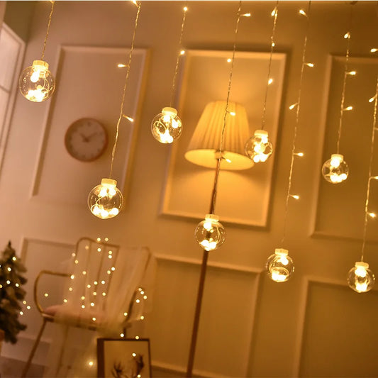 Noël 2024 Led lumières décoration fée chaîne pour chambre feston lumière rideau guirlande fête mariage nouvel an chambre salon