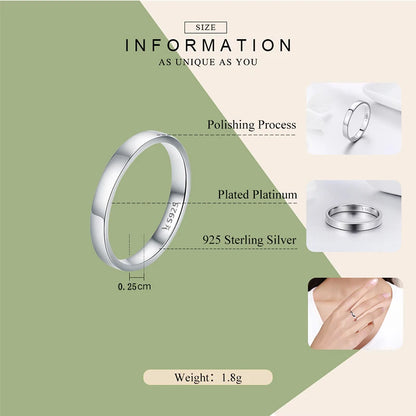 BAMOER haute qualité 925 bague en argent Sterling bague de mariage classique ronde bague femmes mariage fiançailles bijoux cadeau SCR343