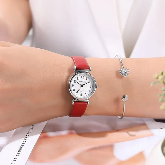 Femmes montres Vintage petit cadran montre bracelet en cuir doux décontracté dames Quartz horloge montres