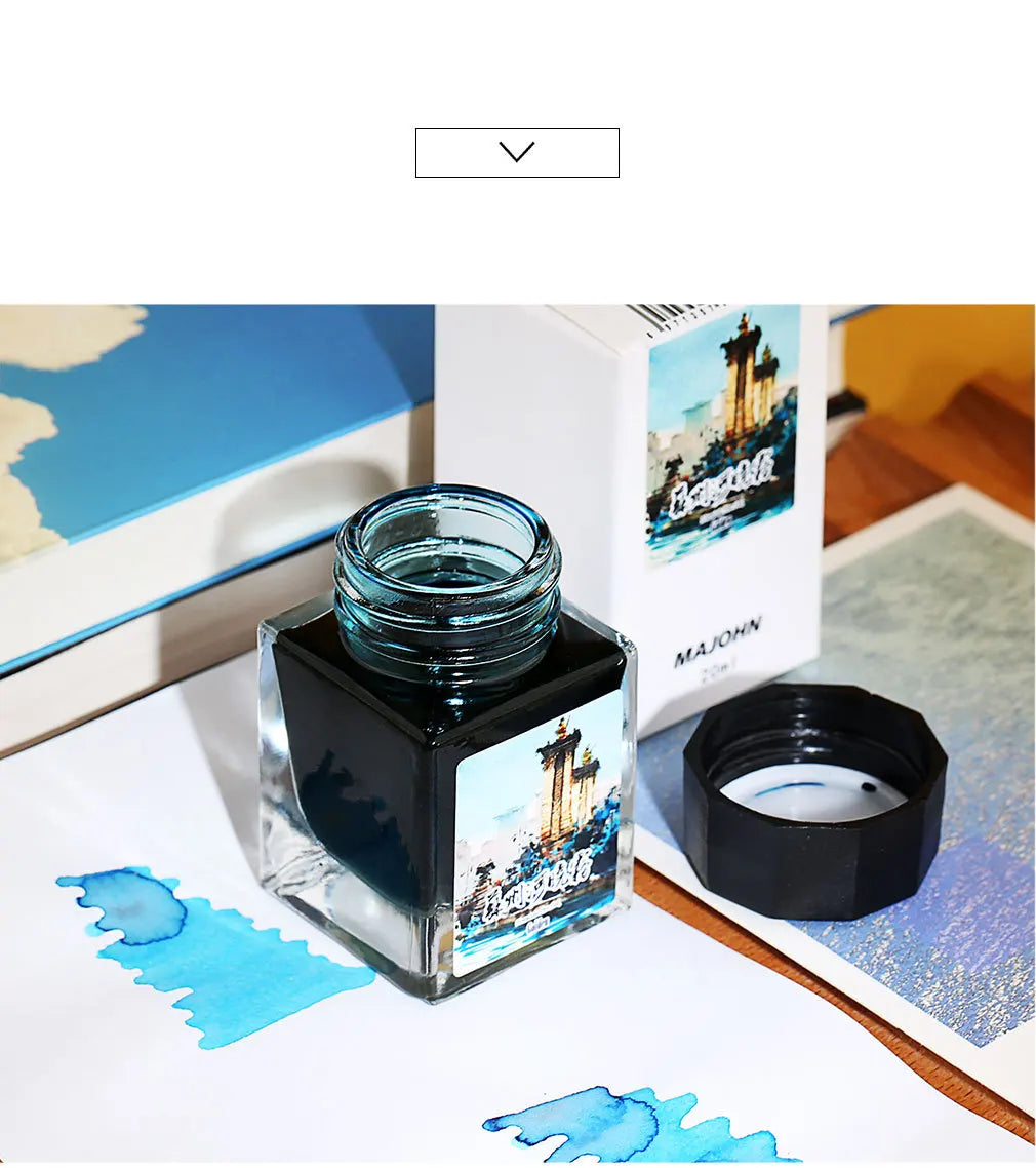 moonman - poudre d'or encre colorée trempée dans le stylo plume 20 ml